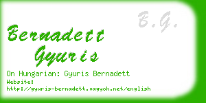 bernadett gyuris business card